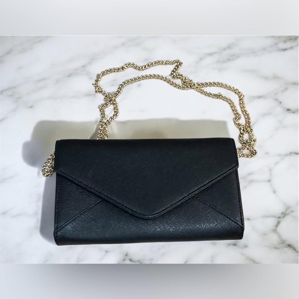 Barneys New York Hannah Leather  Evening wallet Bag with  Chain NWOT